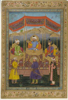 Ancestral group of Mughal rulers, 18th century. Creator: Govardhan.