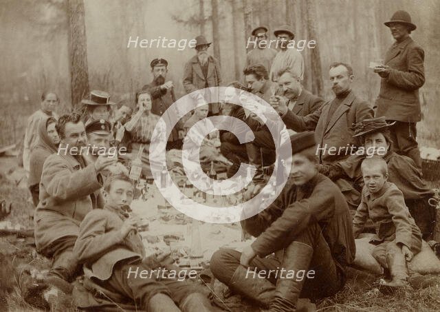 Picnic in the village of V-Usinsky, 1890. Creator: Unknown.