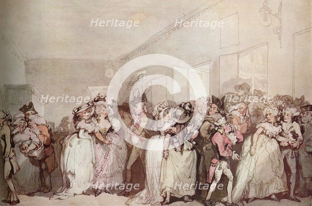 'Box Lobby Loungers of 1785', c1785. Artists: Thomas Rowlandson, Otto Limited.