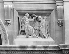 Carved panel in examinations schools gateway, Oxford University, Oxford, Oxfordshire, c1860-c1922. Artist: Henry Taunt