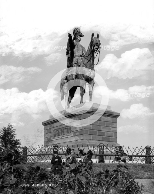 Statue of the Duke of Wellington, Round Hill, Aldershot, Hampshire, c1870-c1900. Artist: York & Son.