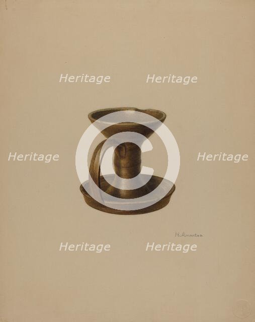 Grease Lamp, c. 1938. Creator: Nicholas Amantea.