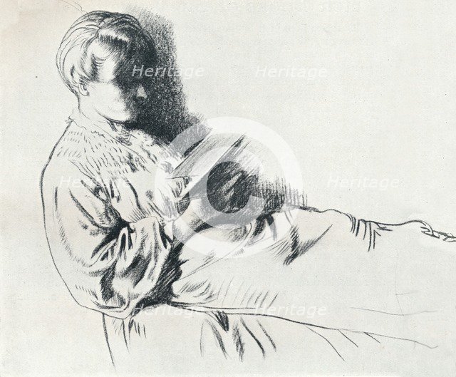 'Drawing in sanguine', c20th century (1932). Artist: William Newenham Montague Orpen.