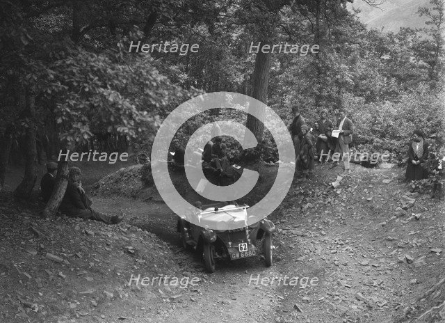 Riley taking part in a motoring trial, c1930s. Artist: Bill Brunell.