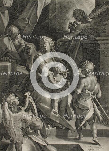 The Holy Family with Saint John the Baptist and Angels, 1605. Creator: Lucas Kilian.