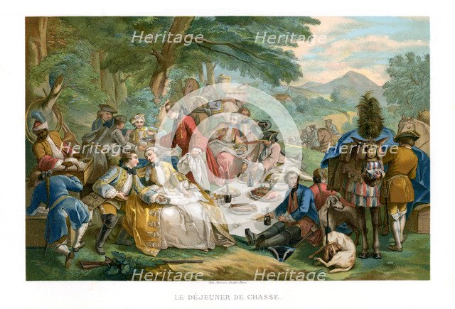 Hunt Breakfast, 1737, (1885). Creator: Urrabieta.