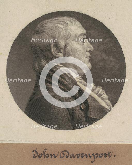 John Davenport, 1806. Creator: Charles Balthazar Julien Févret de Saint-Mémin.
