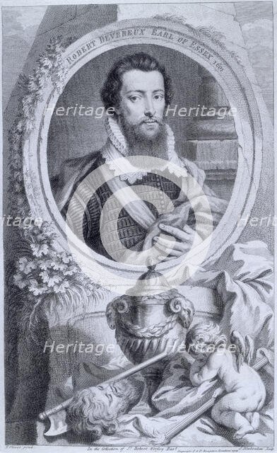 Robert Devereux, 2nd Earl of Essex, c1743-c1751.  Creator: Jacobus Houbraken.