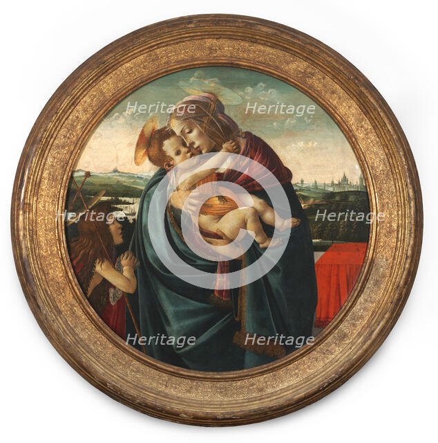 Virgin And Child With Saint John The Baptist, c1490. Creators: Workshop of Sandro Botticelli, Sandro Botticelli.
