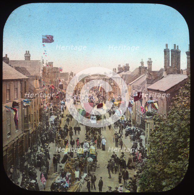 Parade commemorating Queen Victoria's Diamond Jubilee, Ock Street, Abingdon, Oxfordshire, 1897. Artist: Henry Taunt.