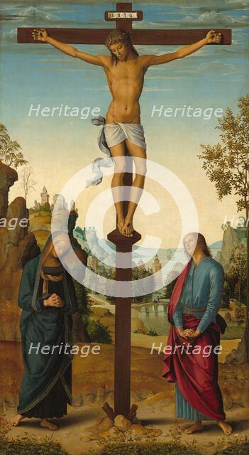 The Crucifixion with the Virgin, Saint John, Saint Jerome, and Saint Mary Magdalene..., c. 1482/1485 Creator: Perugino.