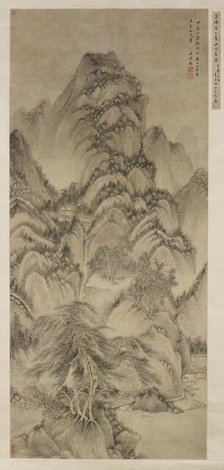 Landscape after Wang Meng, Qing dynasty (1644-1911), 1664. Creator: Wang Shimin.