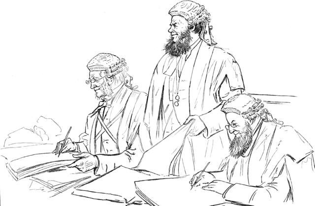 The Irish Land League Trials: Mr. F. Macdonogh, Q.C.; Mr. M'Loughlin, Q.C.; Mr. S. Walker, Q.C., 188 Creator: Wallis Mackay.