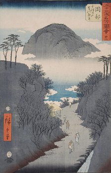 No.22, The Road through the Ivy at Mt. Utsu near Okabe, 1855. Creator: Ando Hiroshige.