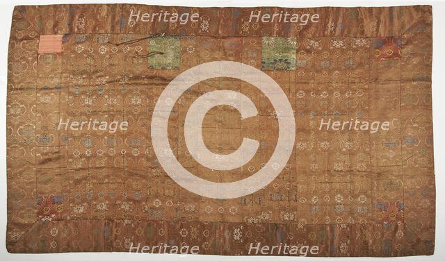 Silk brocade. A Buddhist monk's robe, patched: Kesa, Edo period, 1615-1868. Creator: Unknown.