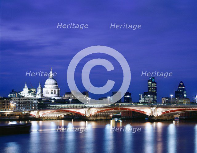 Blackfriars Bridge, c1990-2010. Artist: Unknown.