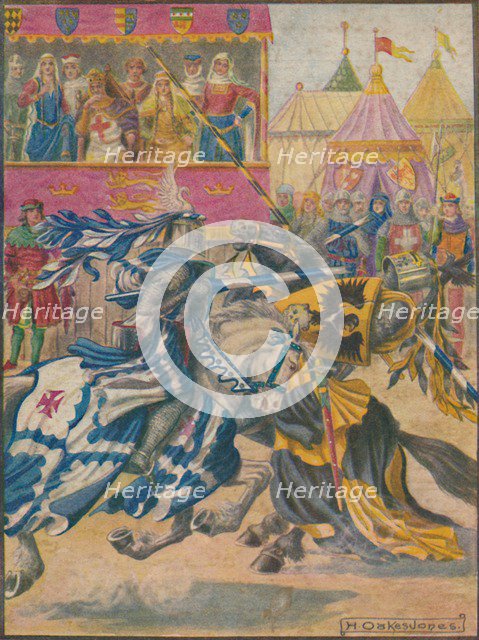 Jousting match, 1929. Creator: Herbert Oakes Jones.