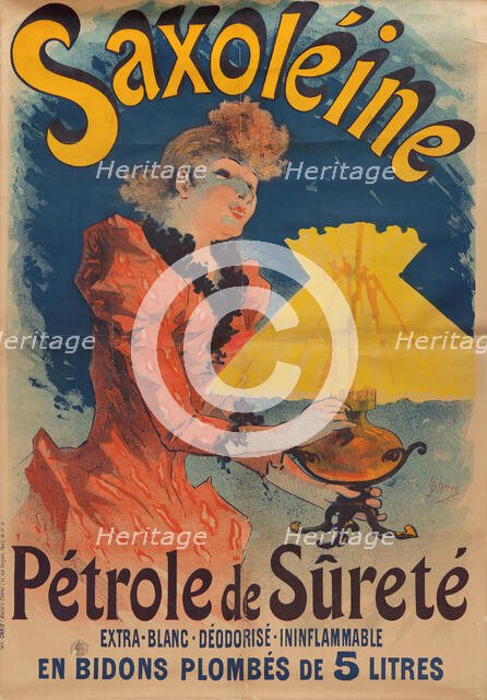 Saxoléine. Pétrole de Sûreté, 1891. Creator: Chéret, Jules (1836-1932).