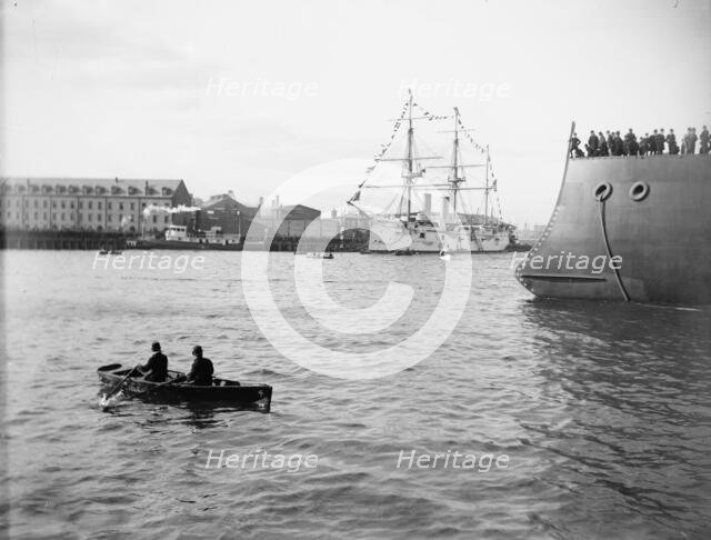 U.S.S. Chicago at launching of U.S.S. Maine, 1889. Creator: Unknown.