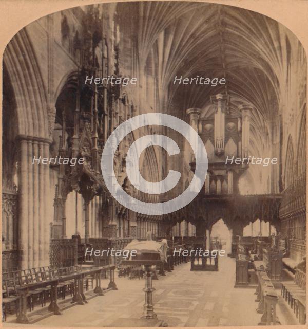 'Interior of Exeter Cathedral, England', 1900. Creator: Underwood & Underwood.