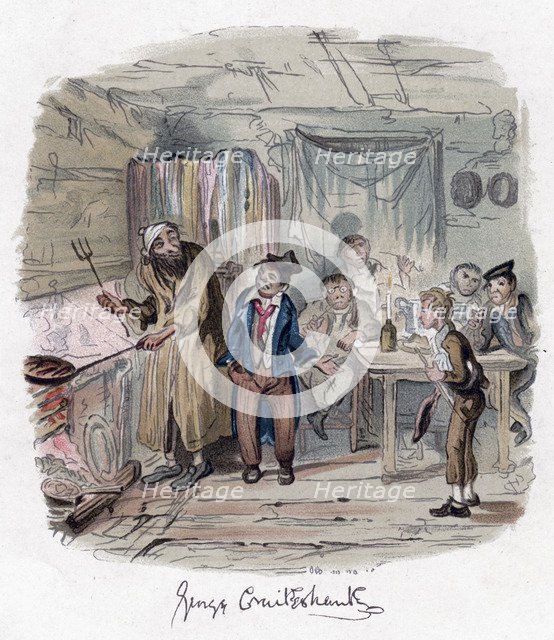 'Oliver Twist', c1838.Artist: George Cruikshank