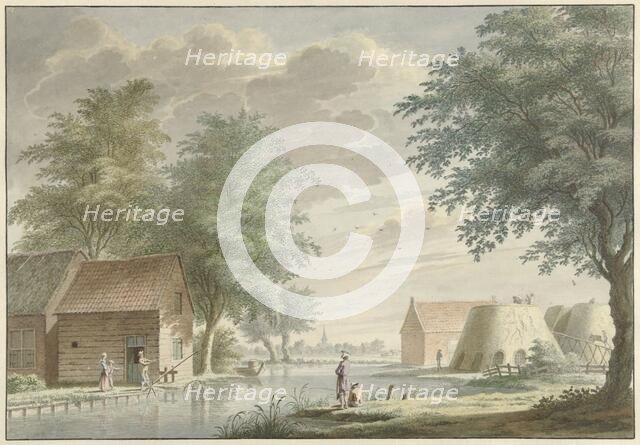 Lime kilns at Hillegom, 1765. Creator: Gerard van Rossum.