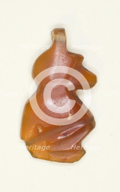 Amulet of a Sitting Baboon, Egypt, Middle Kingdom (about 1700 BCE). Creator: Unknown.