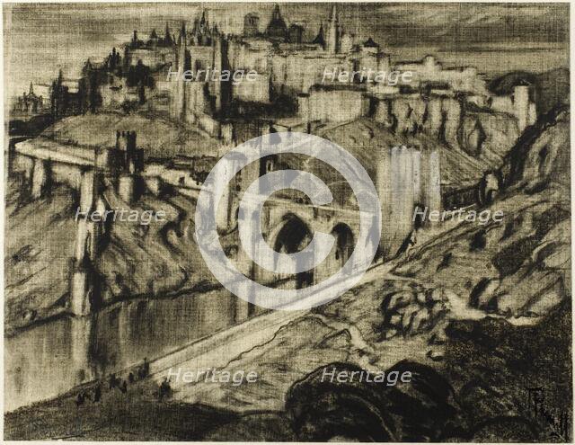 The Towering City, Toledo, c. 1903. Creator: Joseph J Pennell.