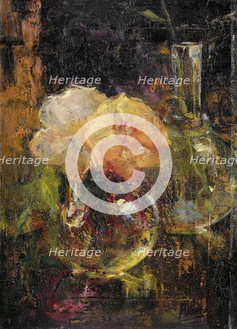 Yellow Roses in a Carafe, 1896. Creator: Menso Kamerlingh Onnes.