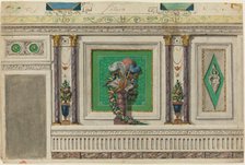 Design for a Wall of a Music Room [recto]. Creator: Unknown.