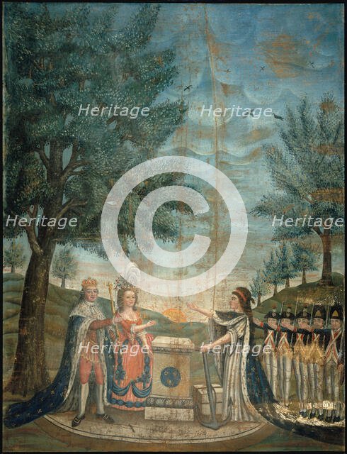 Oath of the King, Queen and National Guard to the Fatherland, 1791. Creator: Dubois.