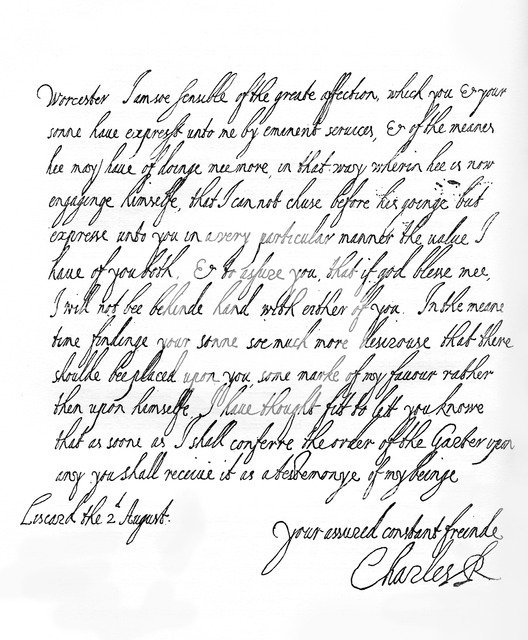 A letter written by Charles I, c1644, (1907).Artist: King Charles I