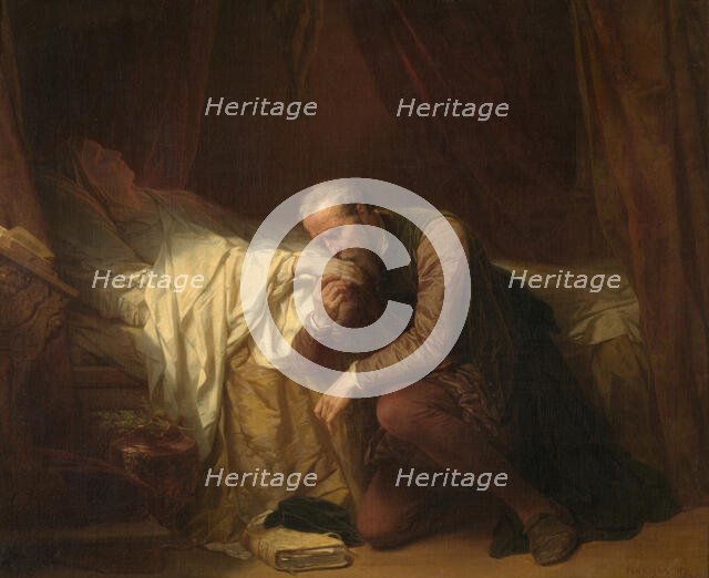 The Artist Michelangelo at the Deathbed of Vittoria Colonna, 1547, (1851). Creator: Nicaise de Keyser.