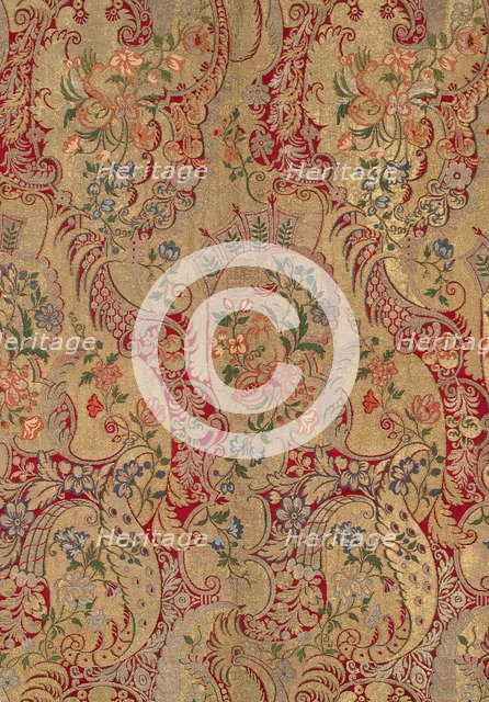 Fragment of Silk Cloth, Early 17th cen. Artist: West European Applied Art  