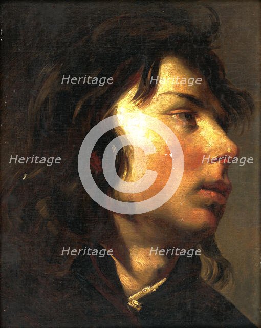 Head of a Young Man, around 1850-1860. Creator: Friedrich von Amerling.