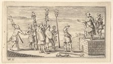 Shameful Discharge (John Beaver, Roman Military Punishments, 1725), after 1725. Creator: William Hogarth.