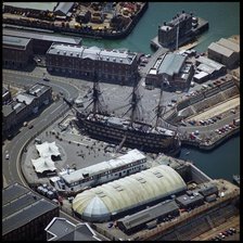 HMS Victory, Portsmouth  Historic Dockyard, Portsmouth,  1995. Creator: Aerofilms.