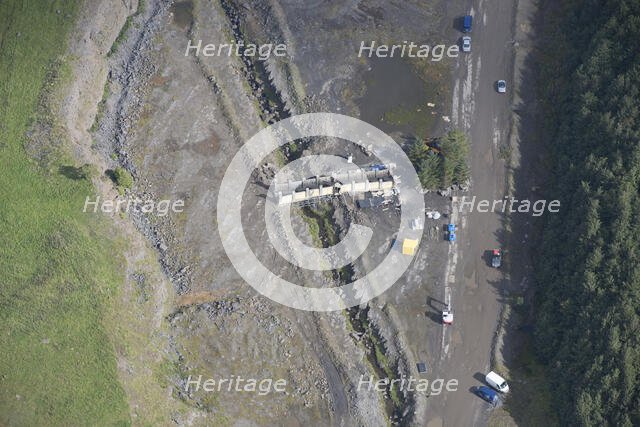 Film set for the Beowulf television series, County Durham, 2015. Creator: Dave MacLeod.