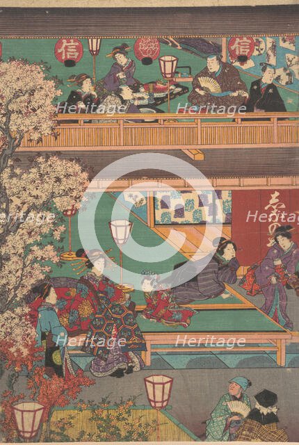 Early Evening in Yoshiwara Inn, 19th century. Creator: Unknown.