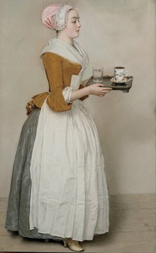 The Chocolate Girl (La Belle Chocolatière de Vienne), c. 1745. Artist: Liotard, Jean-Étienne (1702-1789)