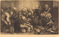 Beggars of Brussels (Les mendiants de Bruges). Creator: Alphonse Legros.