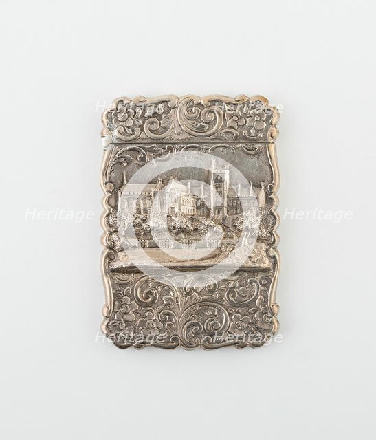 Card Case with View of Oxford, Birmingham, 1860/61. Creator: Marked F. M.