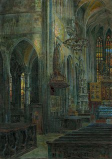 Interior of Kosice Cathedral, 1910-1930. Creator: Florián Milan.