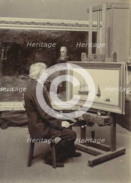 Petrus van der Velden in studio, Pitt Street, 1890s. Creator: Unknown.