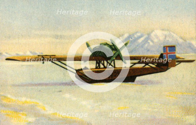 Amundsen's Dornier Do J Wal in polar ice, 1925, (1932). Creator: Unknown.