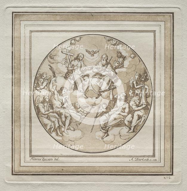 The Trinity, 1782. Creator: Adam von Bartsch (Austrian, 1757-1821).