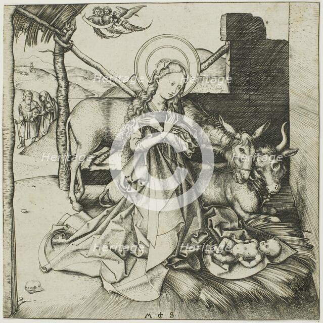 The Nativity, from the Life of Christ, c. 1474. Creator: Martin Schongauer.