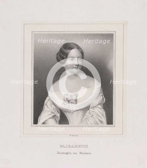Grand Duchess Elizabeth Mikhailovna of Russia (1826-1845), Duchess of Nassau, ca 1844-1850.