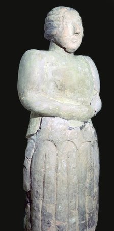 Stone female figure from the Tarxien temples. 31st century BC. Artist: Unknown