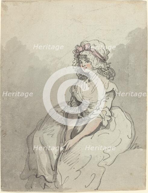 A Young English Beauty, c. 1790. Creator: Thomas Rowlandson.